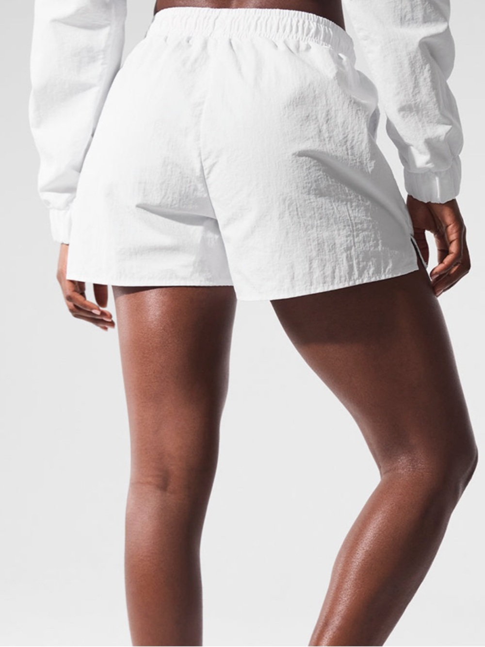 ALO Yoga White Athletic Shorts - Picture 2 of 3